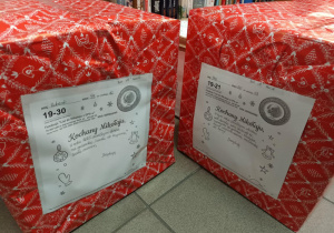 Dwie opisane paczki.