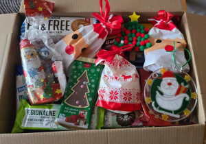 Zawartość paczek przygotowanych do przekazania